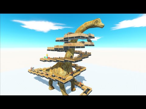 FPS AVATAR AROUND BRACHIOSAURUS WHIT ALL WEAPONS - Animal Revolt Battle Simulator