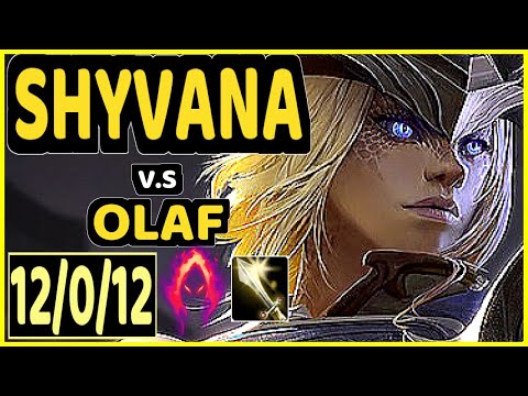 AGURIN (SHYVANA) vs OLAF - 12/0/12 KDA JUNGLE CHALLENGER GAMEPLAY - EUW
