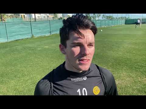 Hugo Vetlesen før treningskampen mot Viking