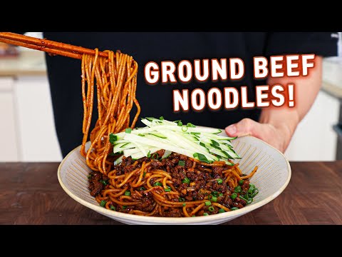 These 15 Minute Ground Beef Chili Garlic Noodles Will Change Your LIFE! 🔥