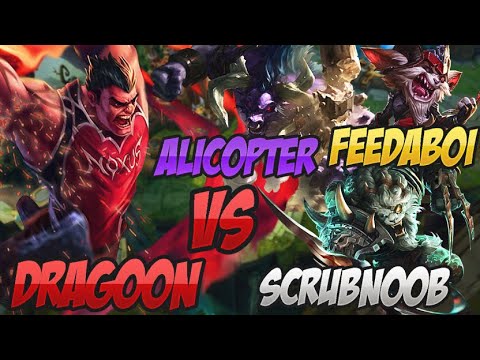 16 Kill Challenger Kled Popoff! Ft. Alicopter, Scrubnoob vs Dragoon! Challenger Kled Mid Gameplay!
