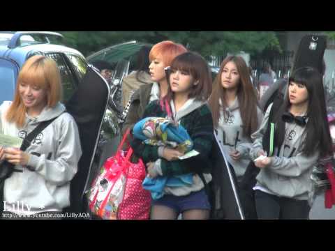 20121012 뮤직뱅크 AOA_GET OUT 출근길