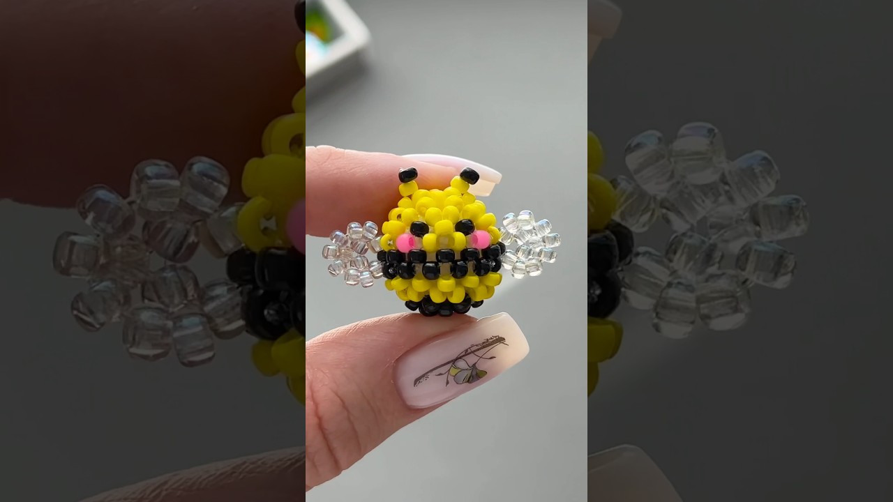 Tiny Beaded Bee – Cute DIY Charm in Minutes! 🐝✨