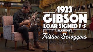 Video thumbnail for 1923 Gibson F-5 played by Tristan Scroggins by Carter Vintage Guitars