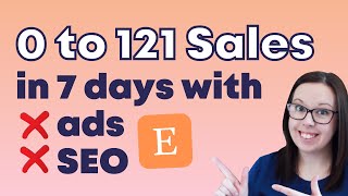 0 to 121 sales on Etsy without ads in only 7 days