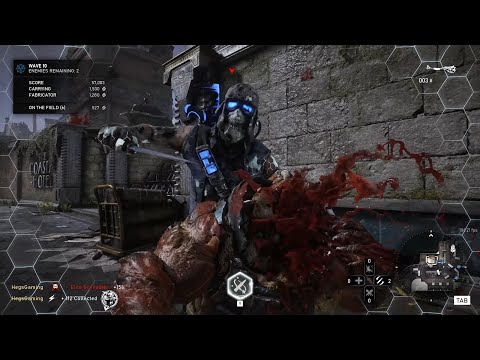 Gears 5 horde on "Gridlock" Insane difficulty wave 1-50 Slugger 1440p