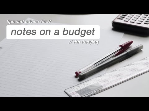 how to take neat notes on a budget