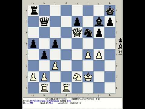 Sivokho, Sergey vs Korotylev, Alexey | St Petersburg Chess Open 1993, Russia