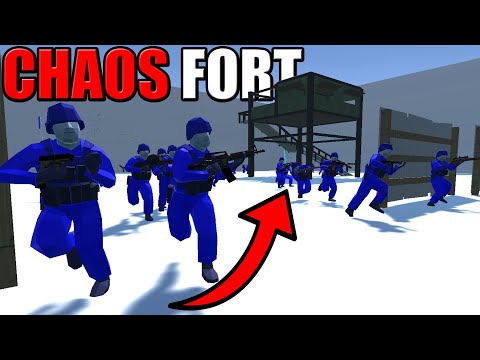Most CHAOTIC FORT DEFENSE Ever! - Ravenfield: Battle Simulator