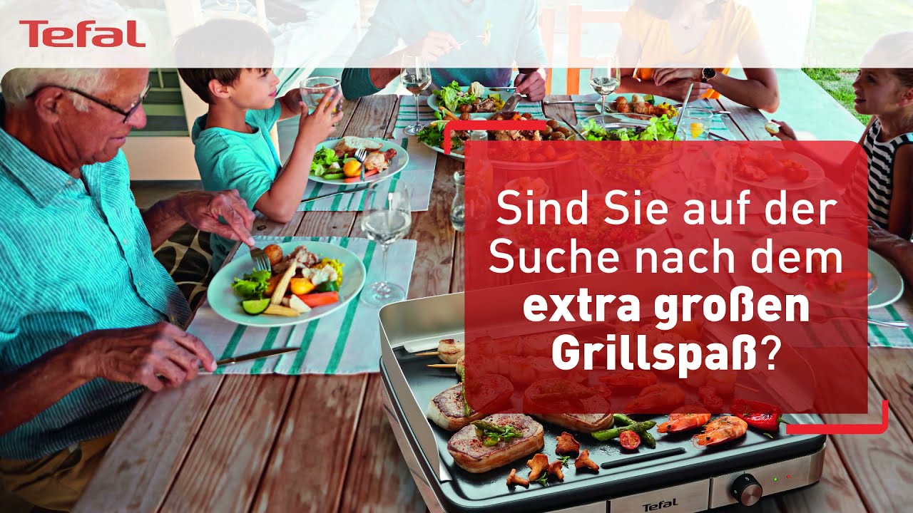 Tefal Tischgrill Maxi Plancha Schwarz/Silber