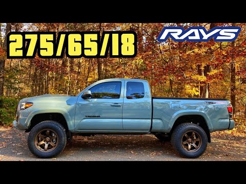 275/65/18 Toyo AT3 Tires and JDM Rays 57DR-X Wheels on a 3rd Gen Tacoma