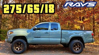 275/65/18 Toyo AT3 Tires and JDM Rays 57DR-X Wheels on a 3rd Gen Tacoma