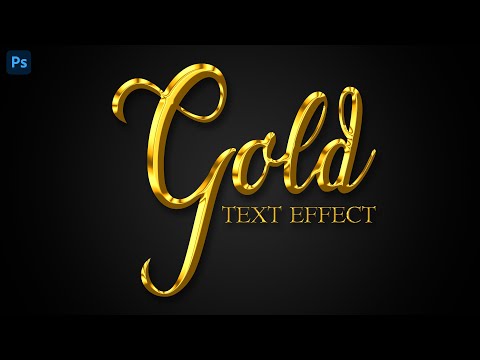 Gold Text Effect in Photoshop Tutorials For Beginner's
