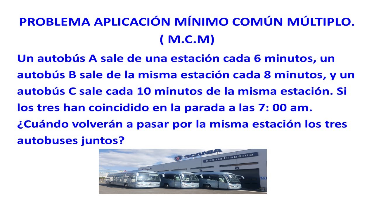 Watch Problema de aplicación Mínimo Común Múltiplo. M.C.M. Súper fácil y sencillo. Profe William. Now Problema de aplicación Mínimo Común Múltiplo. M.C.M. Súper fácil y sencillo. Profe William.