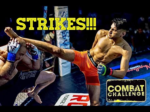 CLINICAL STRIKES DISPLAYED - Kiru Sahota -V- JOHN SPENCER - MMA - COMBAT CHALLENGE