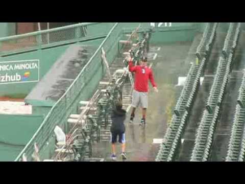 Catch in the Rain at Fenway ALDS Game 1 2013
