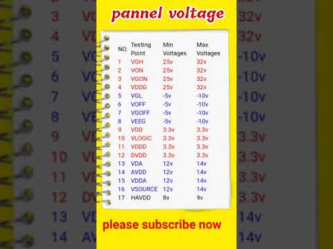 pannel voltage details #led_tv #shorts