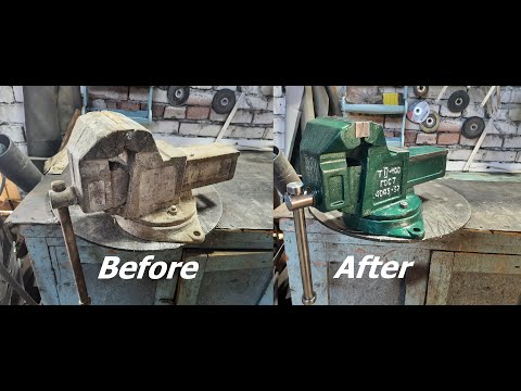 DIY. Restoration of the old vice of the USSR. Perfect vise restoration-Реставрация старых тисков.