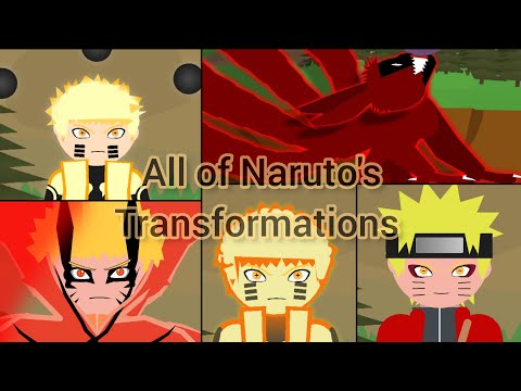 All of Naruto's Transformations Stick Nodes Animation #Naruto
