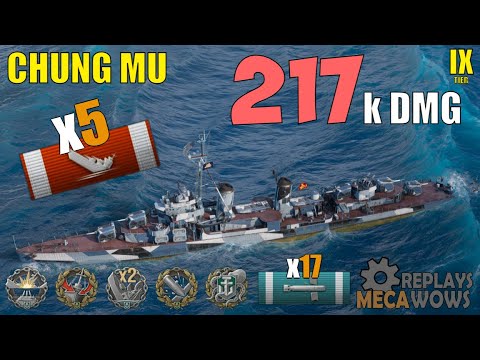 Chung Mu @ Hotspot 217K Damage 5 Ships Destroyed | World of Warships Gameplay