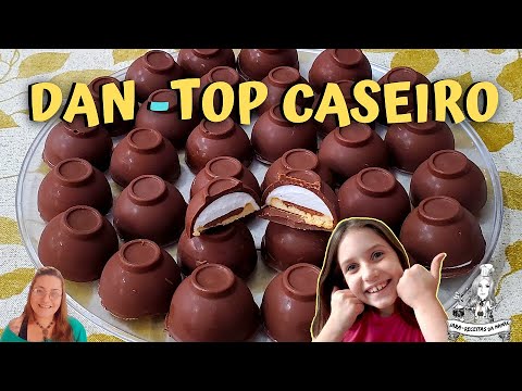DAN-TOP CASEIRO / CHOCOLATE RECHEADO COM TORTINHA DE BOLACHA E MARIA MOLI / MUITO FÁCIL E DELICIOSO