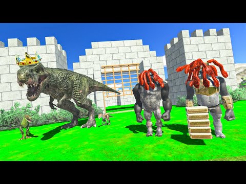 MEDUSA PRIMATES ENEMIES attack KING T REX ARBS Animal Revolt Battle Simulator