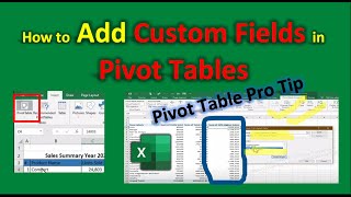 Custom Fields in Pivot Table | Pivot Table Pro Tips | Pivot Tables in Excel