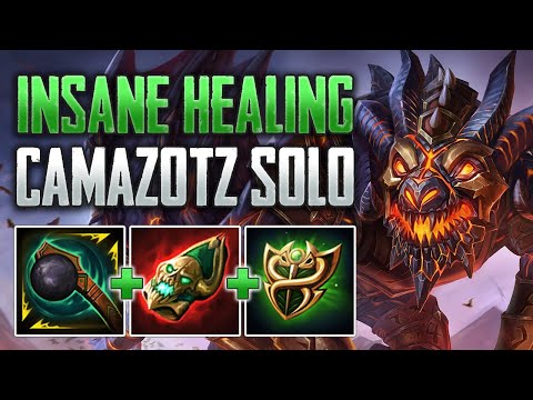 FULL HEALING BUILD! Camazotz Solo Gameplay (SMITE Conquest)