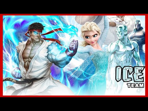 Ice & Thunder Power Ryu VS Elsa (Frozen), Iceman, Glacius & Sasquatch (ICE TEAM) - Best of 3 Matches