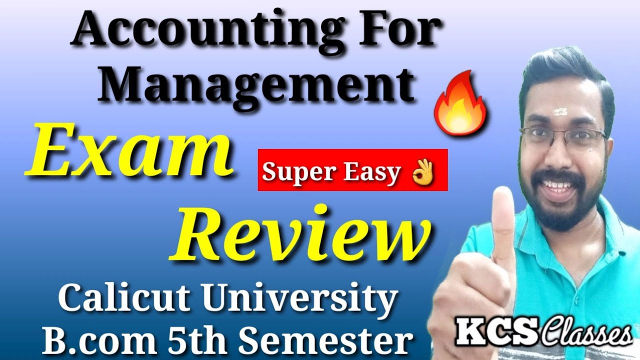 Exam Review 💯|Accounting For Management|Calicut University B.com 5th Semester
