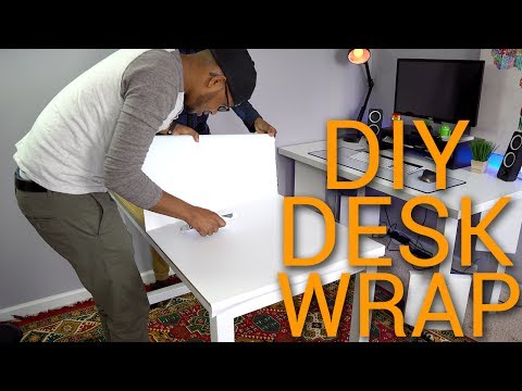 DIY Desk Vinyl Wrap | Oracal 651 Matte White Vinyl