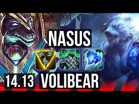 NASUS vs VOLIBEAR (TOP) | 8/1/4, 600+ games | VN Diamond | 14.13