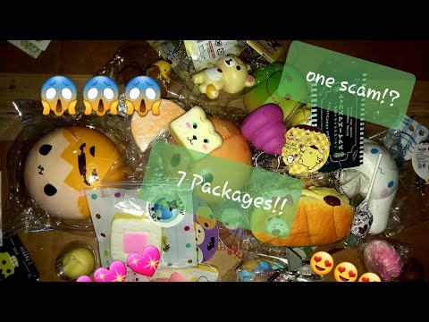 SEVEN SQUISHY PACKAGES!! Video