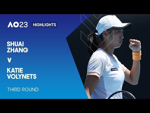 Destaques de Shuai Zhang x Katie Volynets | Terceira rodada do Aberto da Austrália de 2023