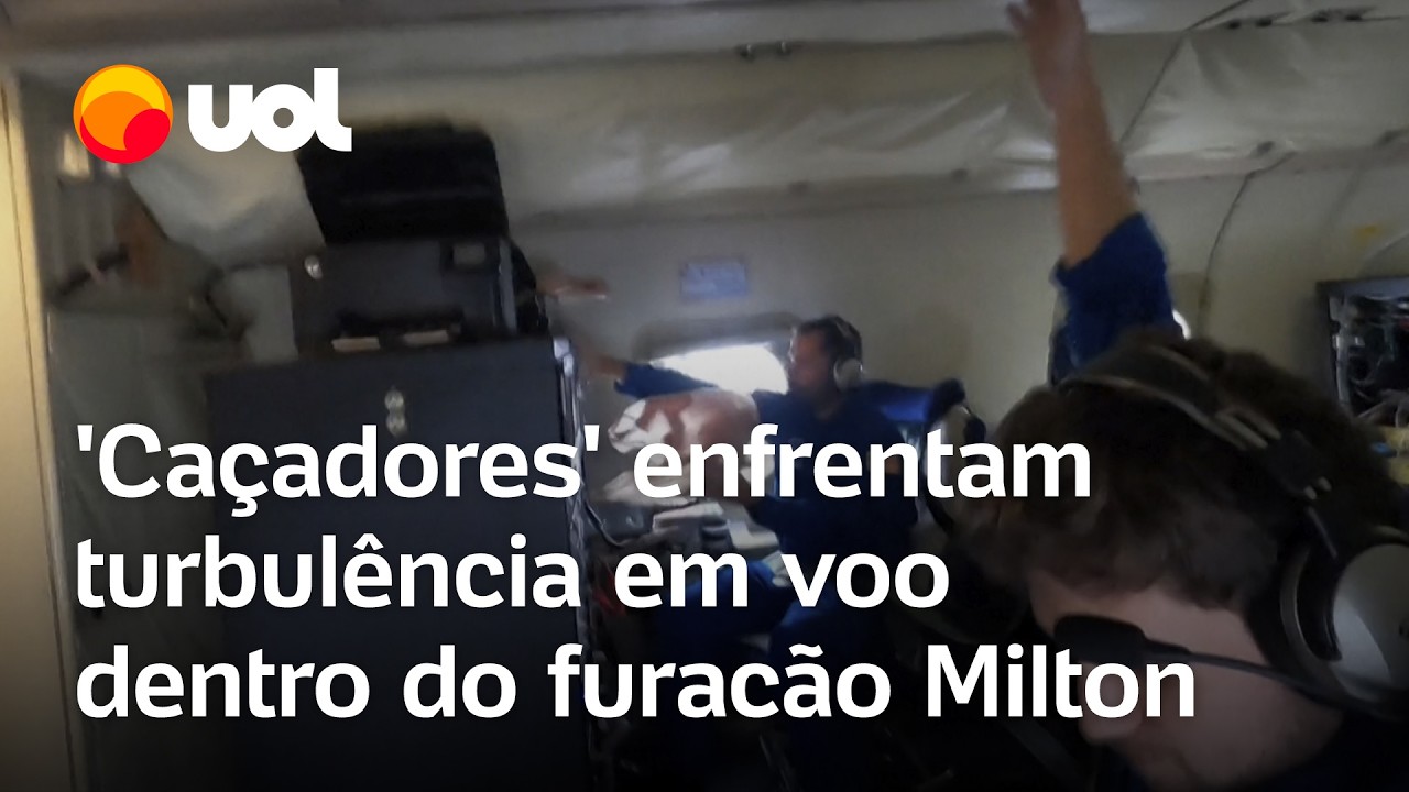 Furacão Milton: 'Caçadores' de furacão enfrentam turbulência em voo dentro da tempestade; vídeo