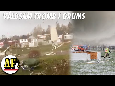 Här drar tromben fram över Grums – en person skadad