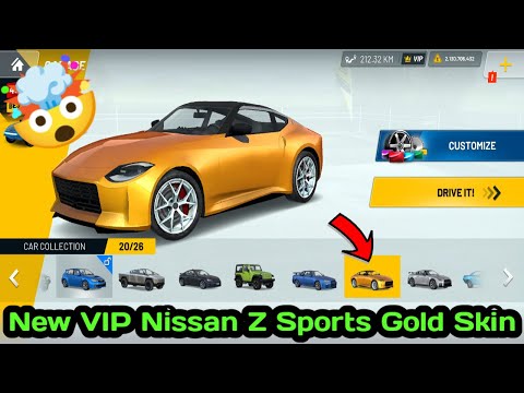 😱New Nissan Z Sports Car VIP Gold Skin - Extreme Car Driving Simulator 2022