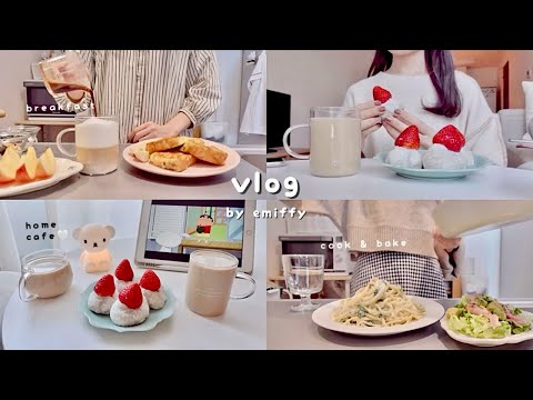 , title : 'daily vlog｜my food diary🍳cream pasta, strawberry chocolate mochi, gateau chocolate 🍪 my tableware🍽'