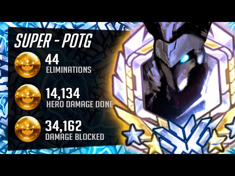 Super OP Reinhardt Gameplay - 44 elims! POTG! [ Overwatch Season 31 Top 500 ]