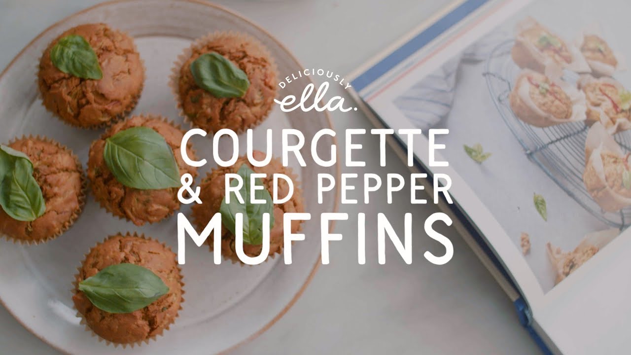 Courgette & Red Pepper Muffins Vegan Deliciously Ella