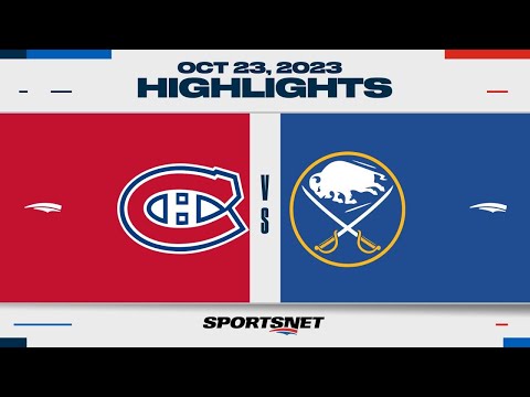 Destaques da NHL | Canadiens x Sabres - 23 de outubro de 2023