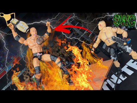 Brock Lesnar VS The Rock | Ladder Match | WWE Action Figure Match!