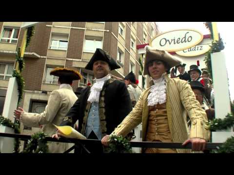 The day of Americas Parade in Oviedo, Asturias (España - Spain) - Where is Asturias