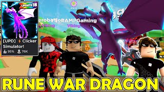 NEW RUNE WAR DRAGON SECRET PET in Clicker Simulator (Roblox) UPDATE 18 VIKING ISLAND is HERE!