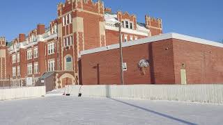 Outdoor Hockey Rink where Gordie Howe went to School in Saskatoon