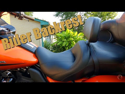 Harley-Davidson Adjustable Rider Backrest for Touring Motorcycles | On a 2020 Road Glide Limited