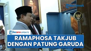 Reaksi Presiden Afrika Selatan Diberi Prabowo Patung Burung Garuda hingga Keris, Takjub Ucap 'Wow'