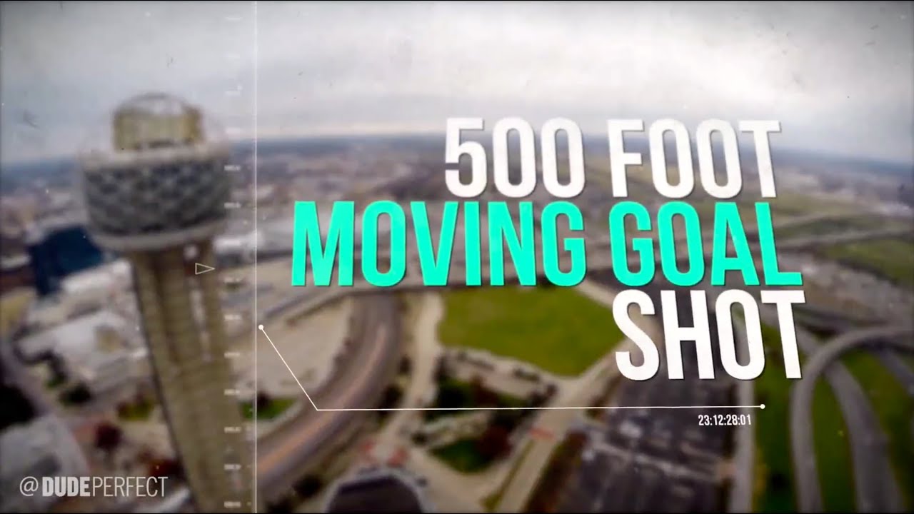 500 Foot Moving Goal Shot from Reunion Tower