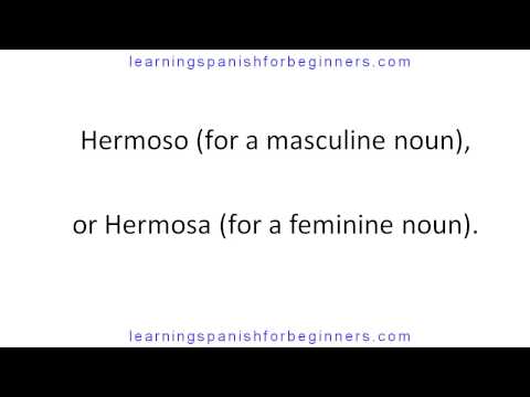 How do you say beautiful in Spanish - Pronunciation of Hermoso