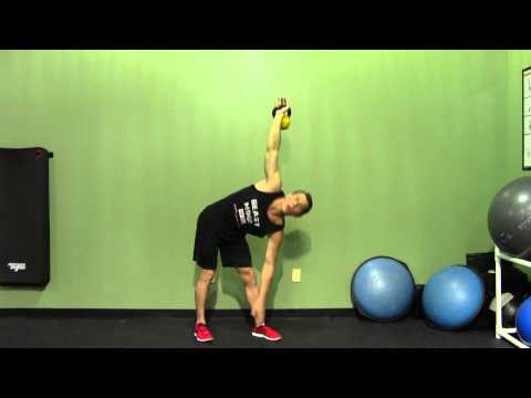 Kettlebell Windmill with Bent Knee - HASfit Kettlebell Exercise Demonstration - Kettlebell Training